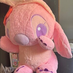 Angel Pink Plush Bunny Toy, with blanket inside
